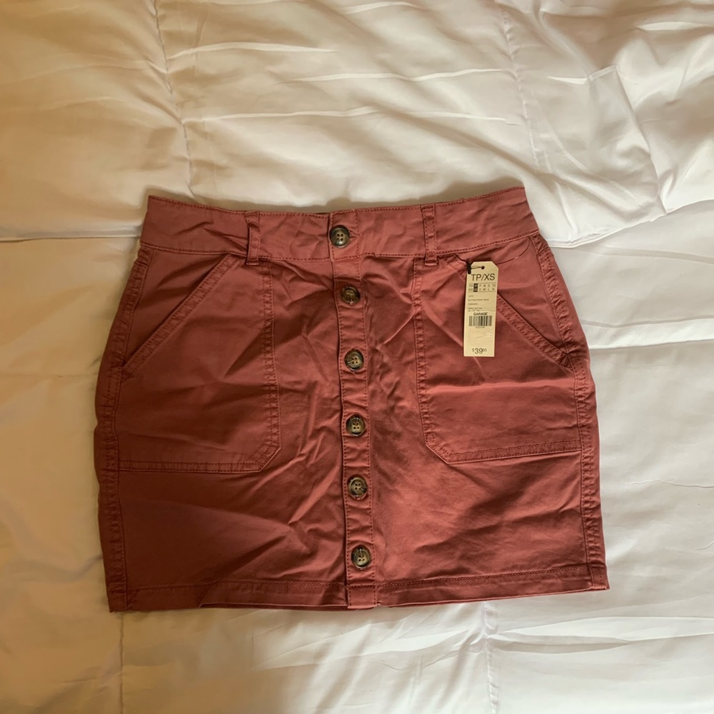 NWT Garage Pink Button Up Skirt